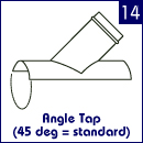 Angle Tap (45deg=std)