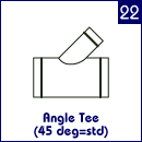 Angle Tee (45deg=std)