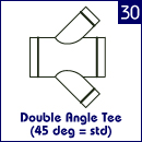 Double Angle Tee (45deg=std)